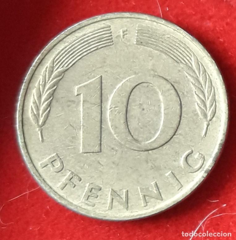 Monedas antiguas de Europa: MONEDA DE ALEMANIA 1979 - 10 PFENNING, CECA F - ACERO LATONADO