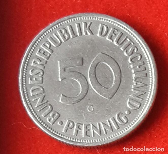 Monedas antiguas de Europa: MONEDA DE ALEMANIA 1967 - 50 PFENNING, CECA G - COBRE-N&Iacute;QUEL