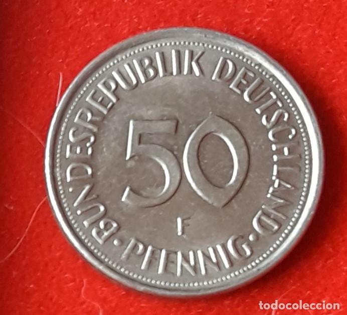 Monedas antiguas de Europa: MONEDA DE ALEMANIA 1981 - 50 PFENNING, CECA F - COBRE-N&Iacute;QUEL