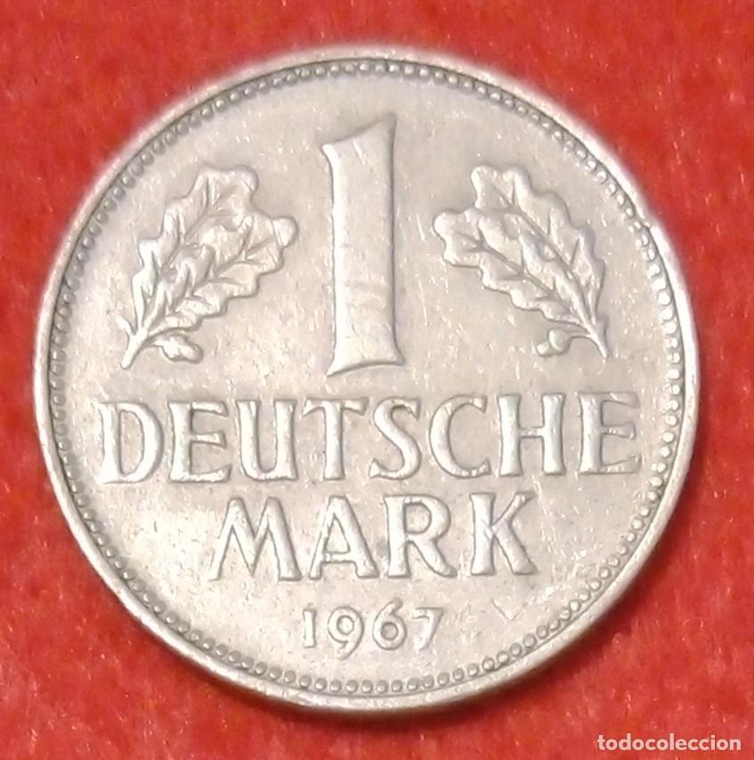 Monedas antiguas de Europa: MONEDA DE ALEMANIA 1967 - 1 MARCO, CECA F - COBRE-N&Iacute;QUEL