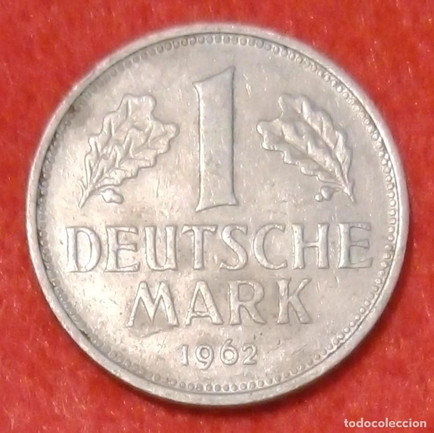 Monedas antiguas de Europa: MONEDA DE ALEMANIA 1962 - 1 MARCO, CECA F - COBRE-N&Iacute;QUEL