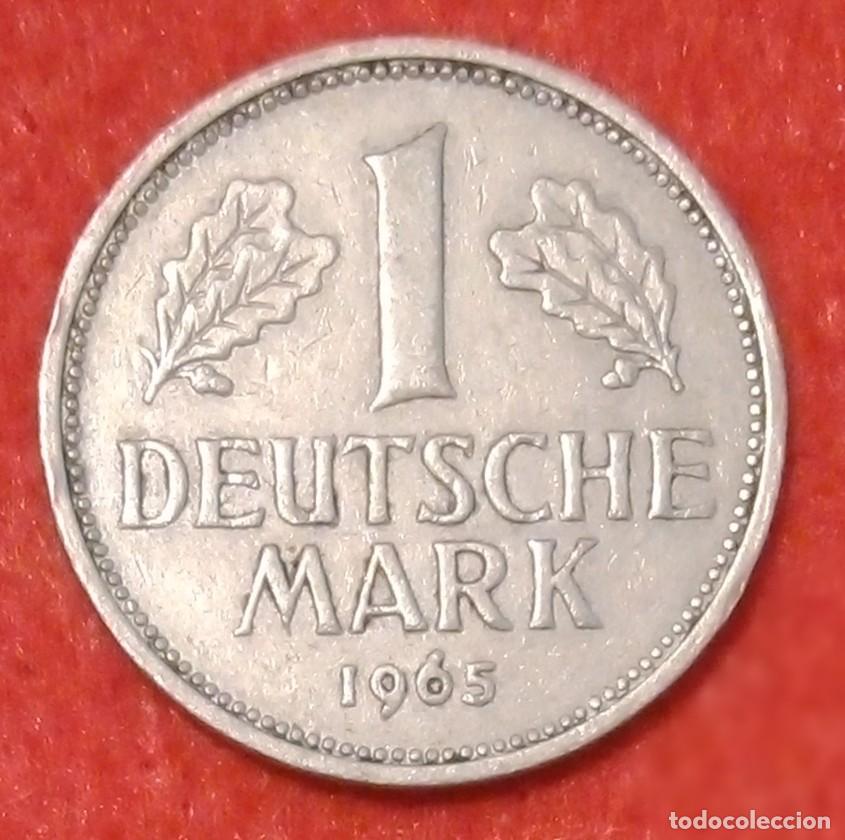 Monedas antiguas de Europa: MONEDA DE ALEMANIA 1965 - 1 MARCO, CECA J - COBRE-N&Iacute;QUEL