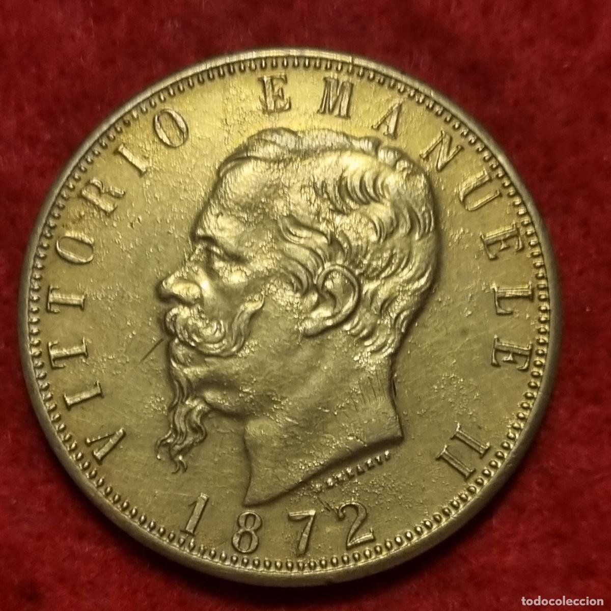 Alte M&uuml;nzen aus Europa: MONEDA ITALIA VITTORIO EMANUELE 10 LIRAS IMITACION 1872 DORADA NO ES ORO ORIGINAL C38