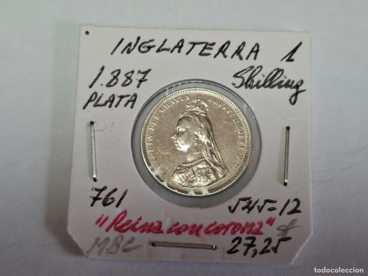 Monedas antiguas de Europa: 1 SHILLING de 1887 de PLATA KM 761 INGLATERRA en MBC