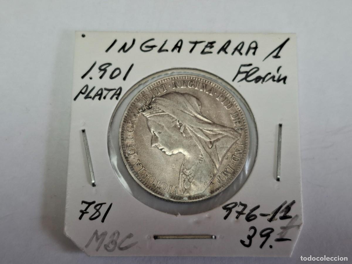 Monedas antiguas de Europa: 1 FLORIN de 1901 de PLATA KM 781 INGLATERRA en MBC