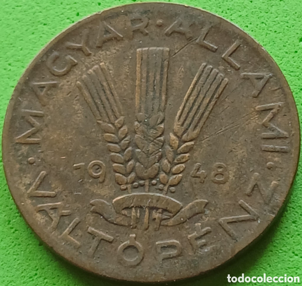 Monedas antiguas de Europa: Hungr&iacute;a 20 filler 1948 km#531 ESCASA!!