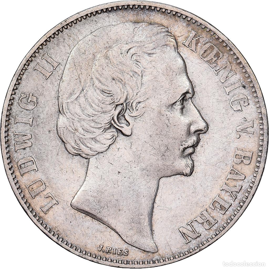 Monedas antiguas de Europa: [#1545071] Estados alemanes, Ludwig II, 1 Thaler, 1871, Munich, Plata, MBC+, KM:889