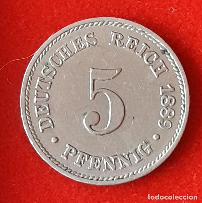Monedas antiguas de Europa: MONEDA DE ALEMANIA IMPERIO 1889 - 50 PFENNING, CECA J - COBRE-N&Iacute;QUEL