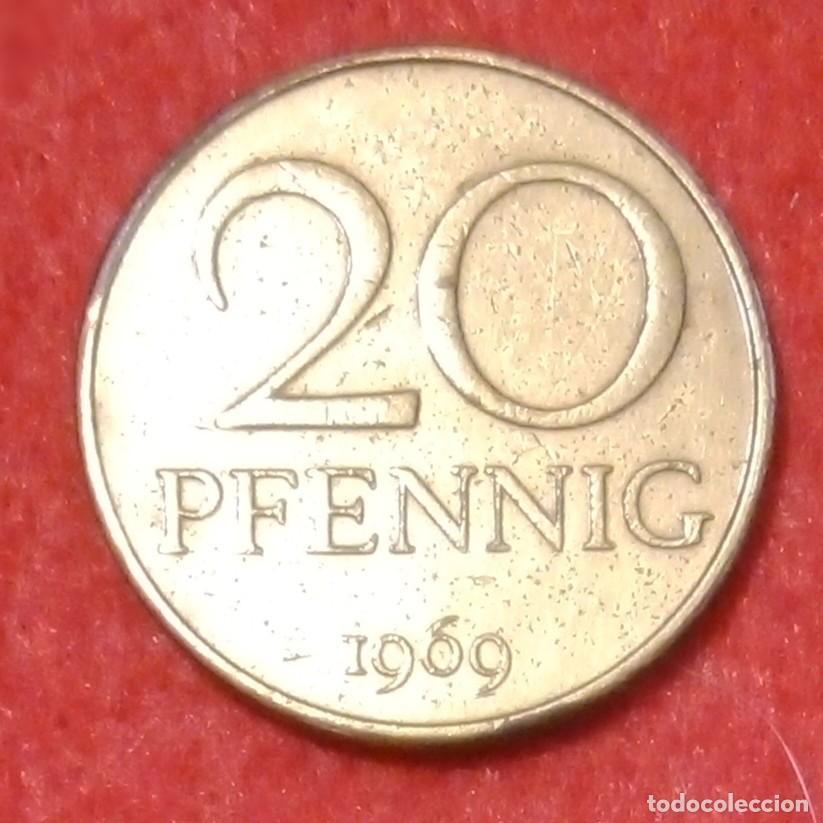 Monedas antiguas de Europa: MONEDA DE ALEMANIA DDR/RDA 1969 - 20 PFENNING - LAT&Oacute;N