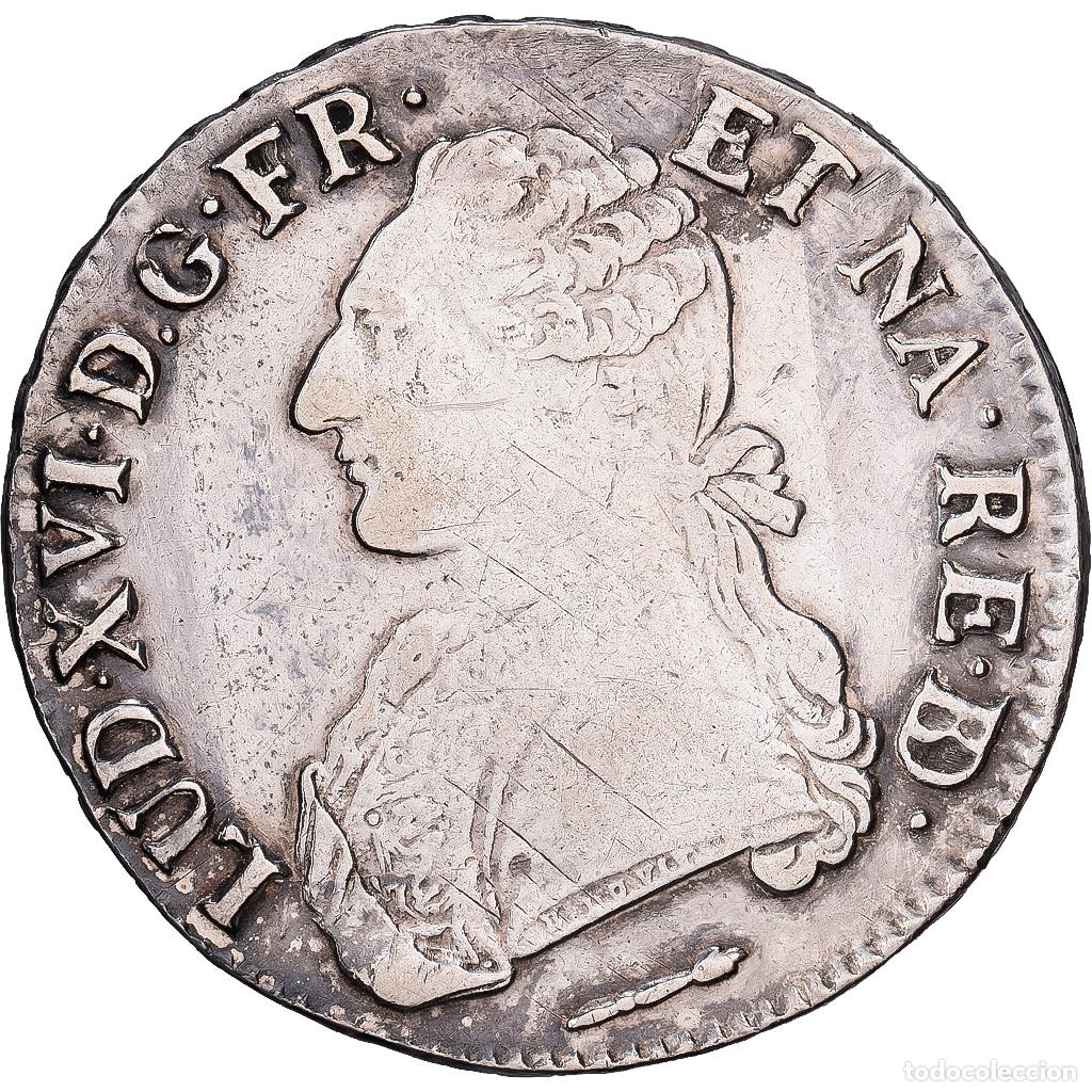 Monedas antiguas de Europa: [#1545020] Francia, Louis XVI, Ecu aux branches d'olivier, 1787, Pau, Plata, MBC