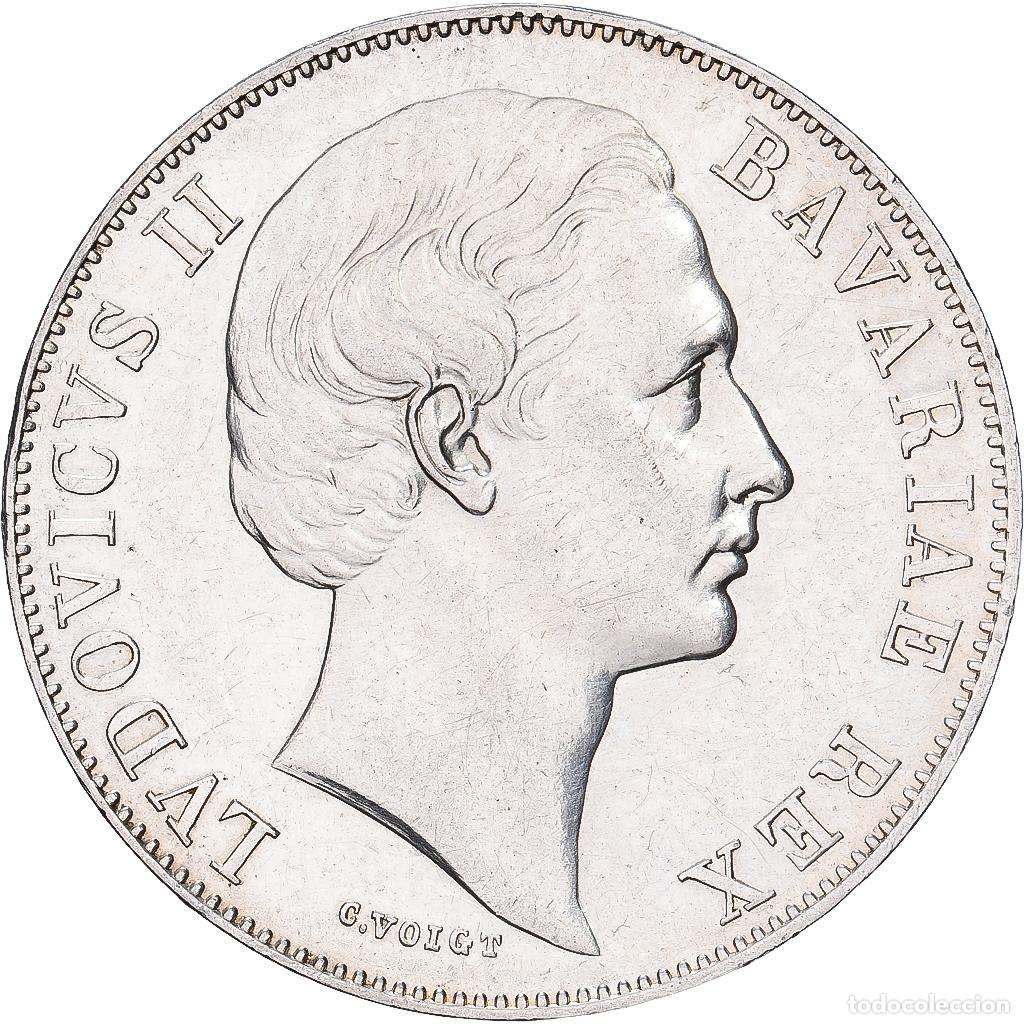 Monedas antiguas de Europa: [#1545070] Estados alemanes, Ludwig II, 1 Thaler, 1865, Munich, Plata, MBC, KM:877