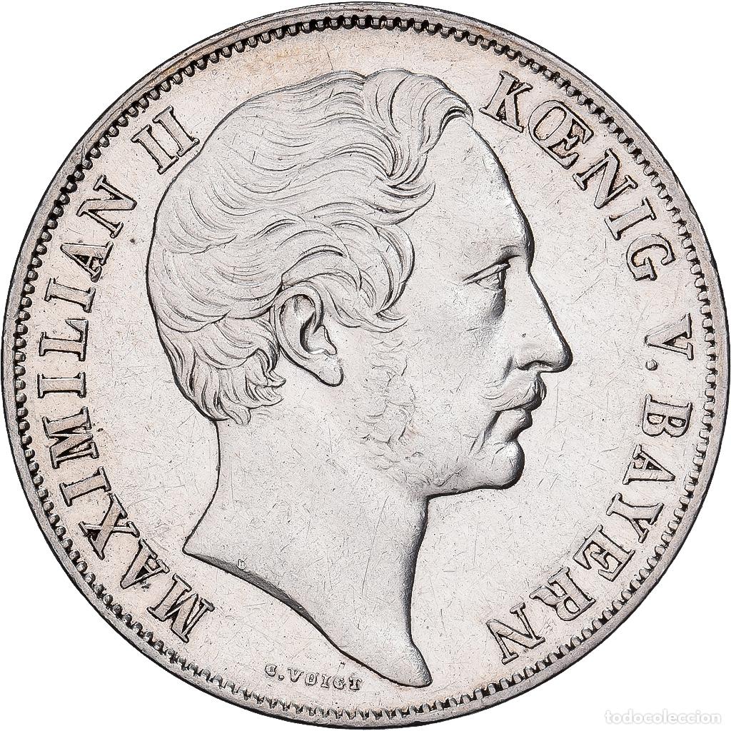 Monedas antiguas de Europa: [#1545088] Estados alemanes, Maximilian II, 2 Gulden, 1855, Munich, Plata, MBC, KM:848