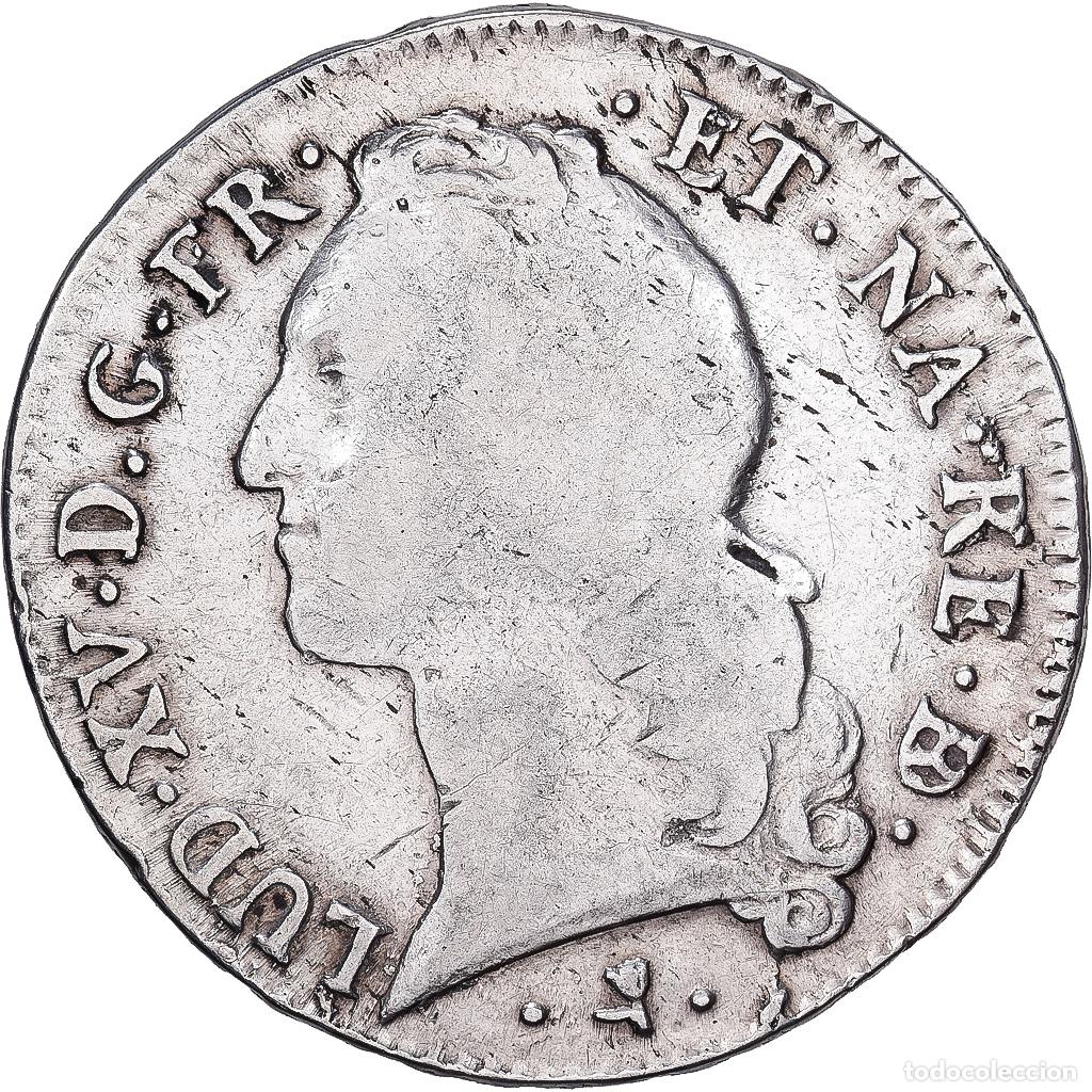 Monedas antiguas de Europa: [#1545041] Francia, Louis XV, &Eacute;cu au bandeau, 1767, Pau, Plata, BC+, Gadoury:322a