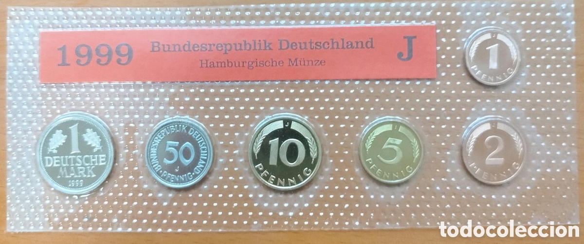 Monedas antiguas de Europa: Set Monedas Alemania 1999 J (Hamburgo)