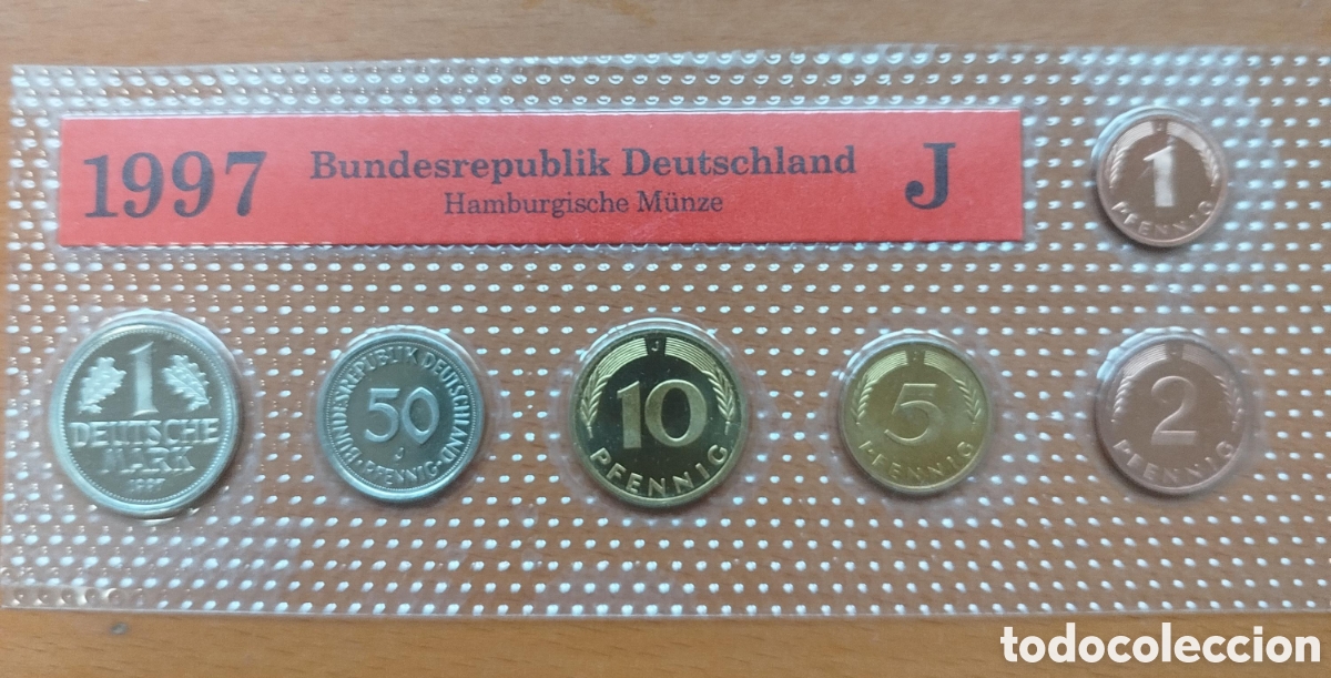 Monedas antiguas de Europa: Set Monedas Alemania 1997 J (Hamburgo)