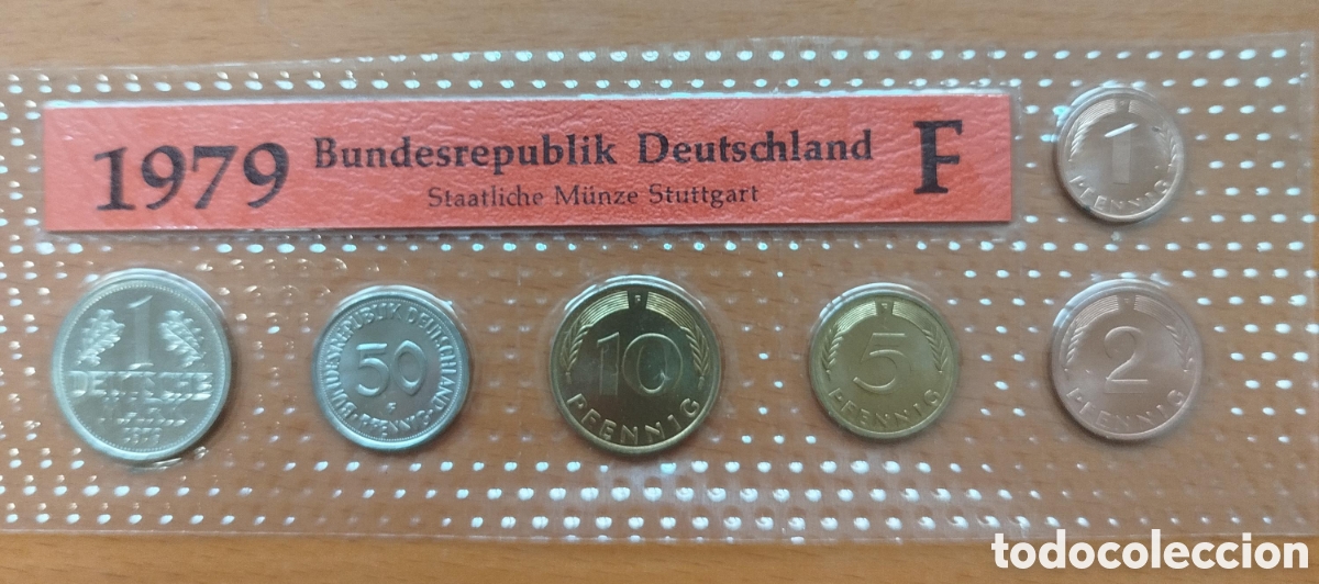 Monedas antiguas de Europa: Set Monedas Alemania 1979 F (Stuttgart)