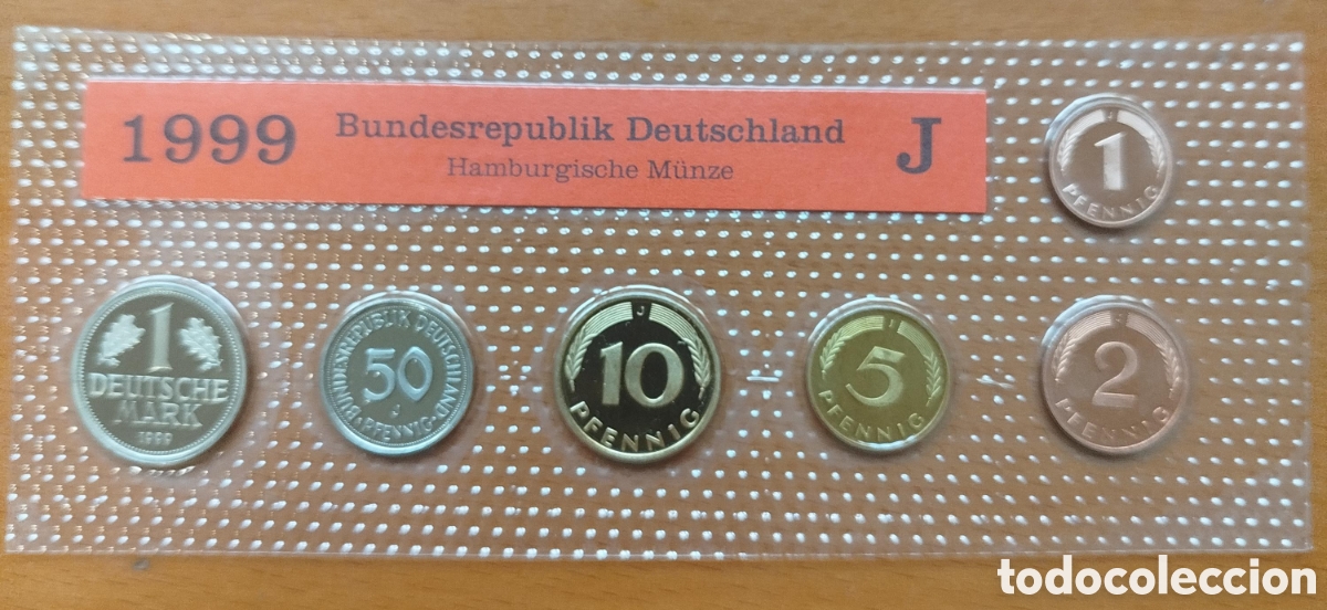 Monedas antiguas de Europa: Set Monedas Alemania 1999 J (Hamburgo)