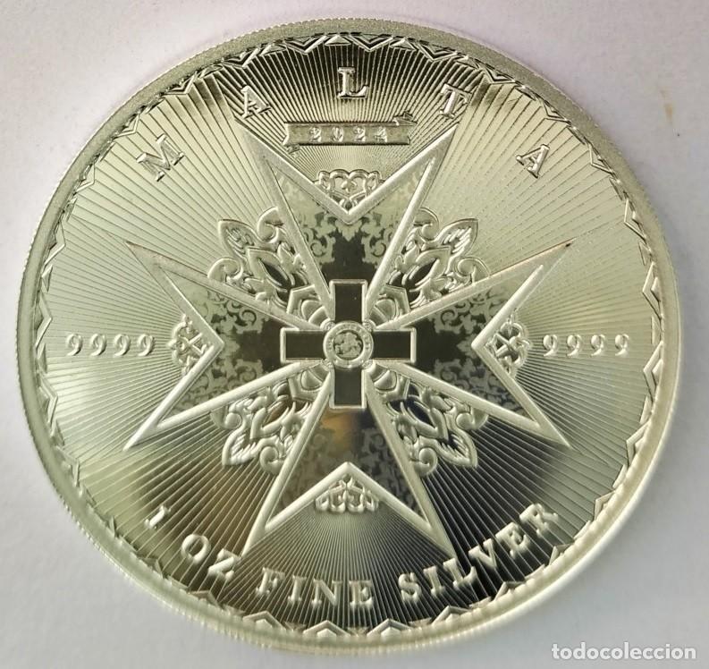 Monedas antiguas de Europa: ONZA PLATA CRUZ DE MALTA 2024 NUEVA