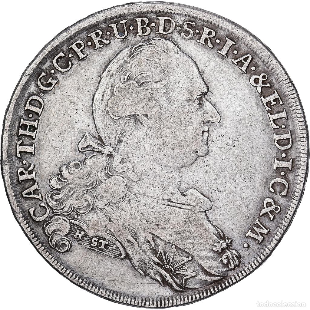 Monedas antiguas de Europa: [#1545083] Estados alemanes, Karl Theodor, 1 Thaler, 1781, Munich, Plata, MBC, KM:562