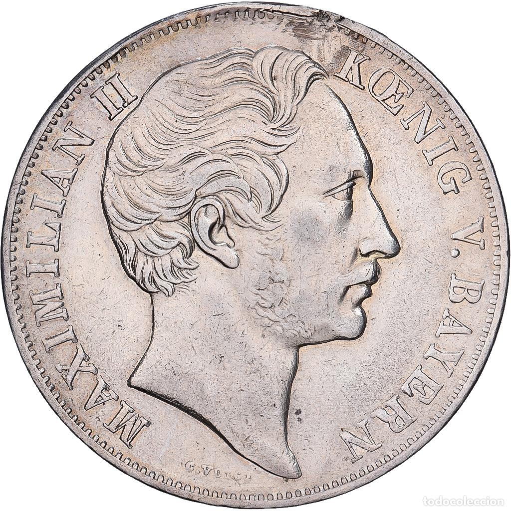 Monedas antiguas de Europa: [#1545091] Estados alemanes, Maximilian II, 2 Gulden, 1855, Munich, Plata, MBC, KM:848