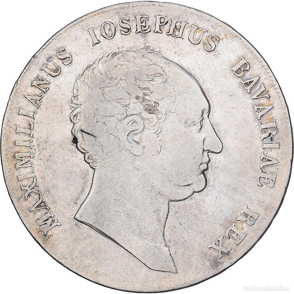 Monedas antiguas de Europa: [#1545078] Estados alemanes, Maximilian I Joseph, Kronenthaler, 1814, Munich, Plata, BC+