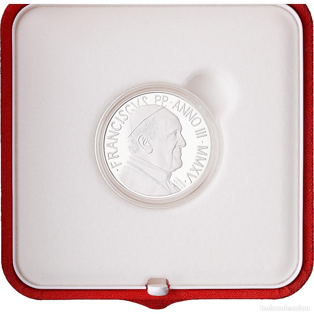 Monedas antiguas de Europa: [#1545144] CIUDAD DEL VATICANO, Francis, 5 Euro, World Peace, Prueba, 2015, Rome, Plata