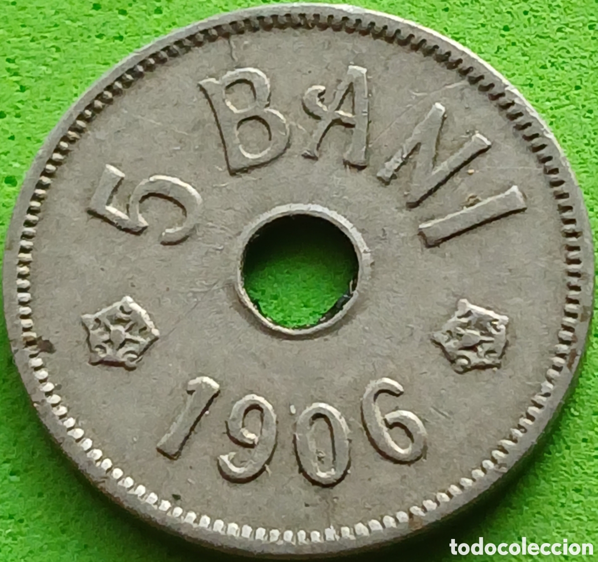 Monnaies anciennes de Europe: Ruman&iacute;a 5 bani 1906 km#31 marca de ceca&rdquo;J&rdquo;-Hamburgo, Alemania