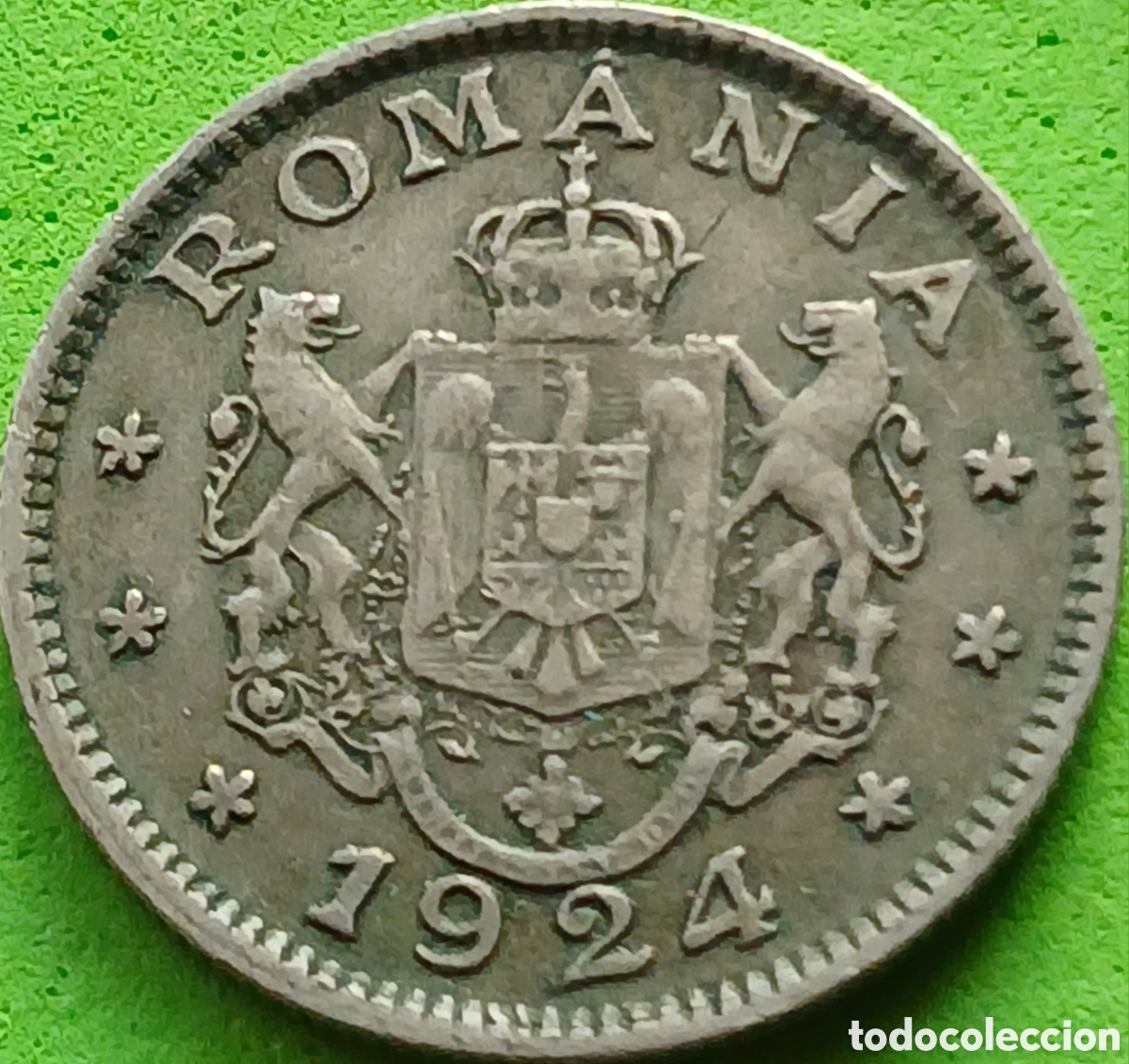 Monnaies anciennes de Europe: Ruman&iacute;a 1 leu 1924 km#46