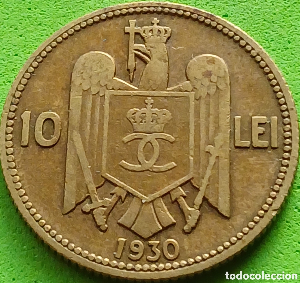 Alte M&uuml;nzen aus Europa: Ruman&iacute;a 10 lei 1930 km#49