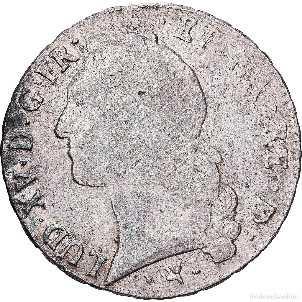 Monedas antiguas de Europa: [#1509908] Francia, Louis XV, Ecu, &Eacute;cu de B&eacute;arn au bandeau, 1765, Pau, Plata, BC+, KM:518
