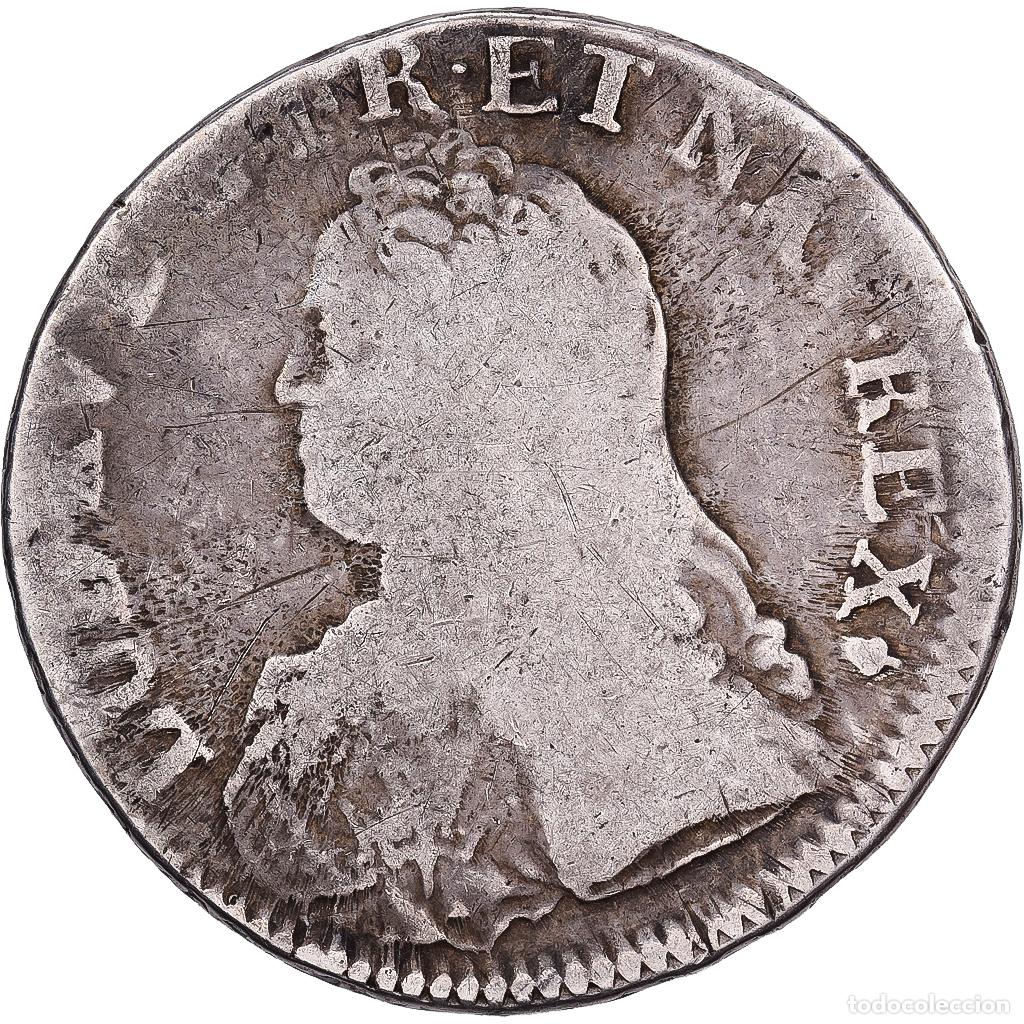 Monedas antiguas de Europa: [#1545038] Francia, Louis XV, Ecu aux branches d'olivier, 1737, Reims, Plata, BC