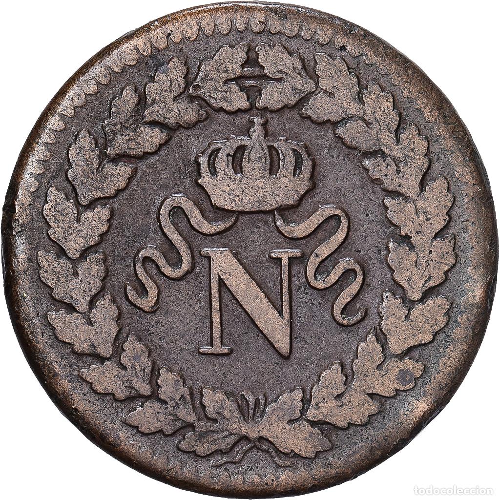 Monedas antiguas de Europa: [#1545117] Napoleon I, 1 D&eacute;cime, 1814, Strasbourg, Bronce, BC+, Gadoury:195b