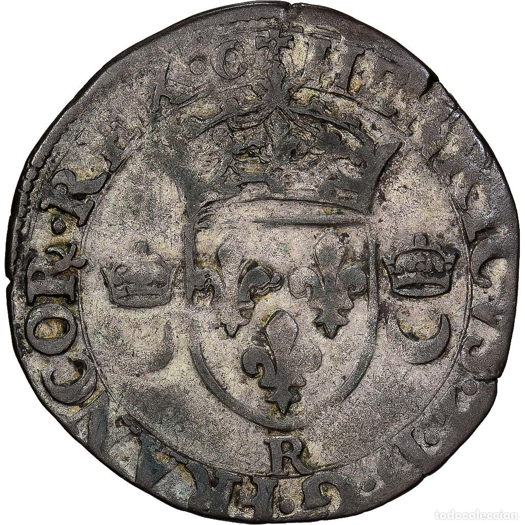 Monedas antiguas de Europa: [#1545058] Francia, Henri II, Douzain aux croissants, 1550, Villeneuve-l&egrave;s-Avignon