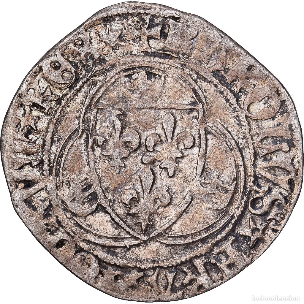 Monedas antiguas de Europa: [#1545059] Francia, Charles VII, Blanc &agrave; la couronne, 1422-1461, Saint-Andr&eacute; de