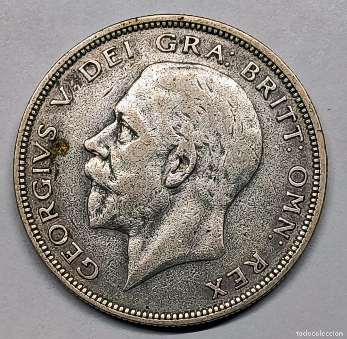 Moedas antigas da Europa: Half Crown George V 1933 Reino Unido