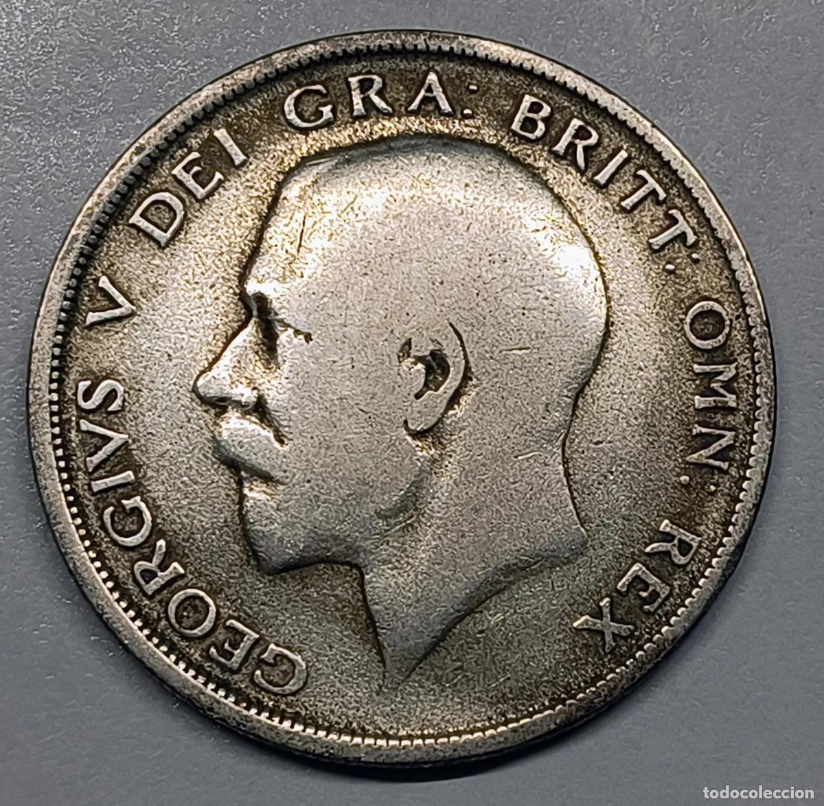 Moedas antigas da Europa: Half Crown George V 1920 Reino Unido