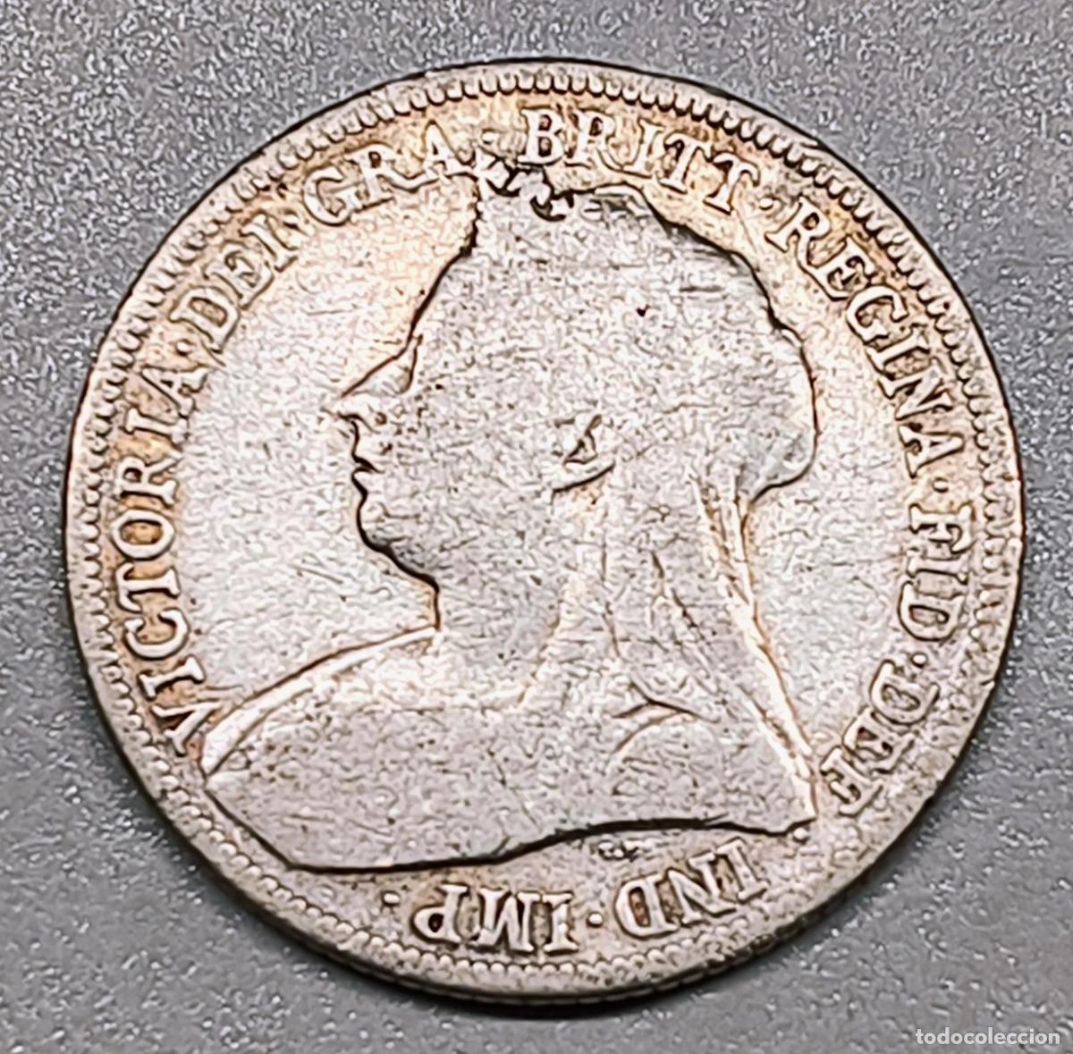 Moedas antigas da Europa: 1 Shilling Victoria 1895 Reino Unido