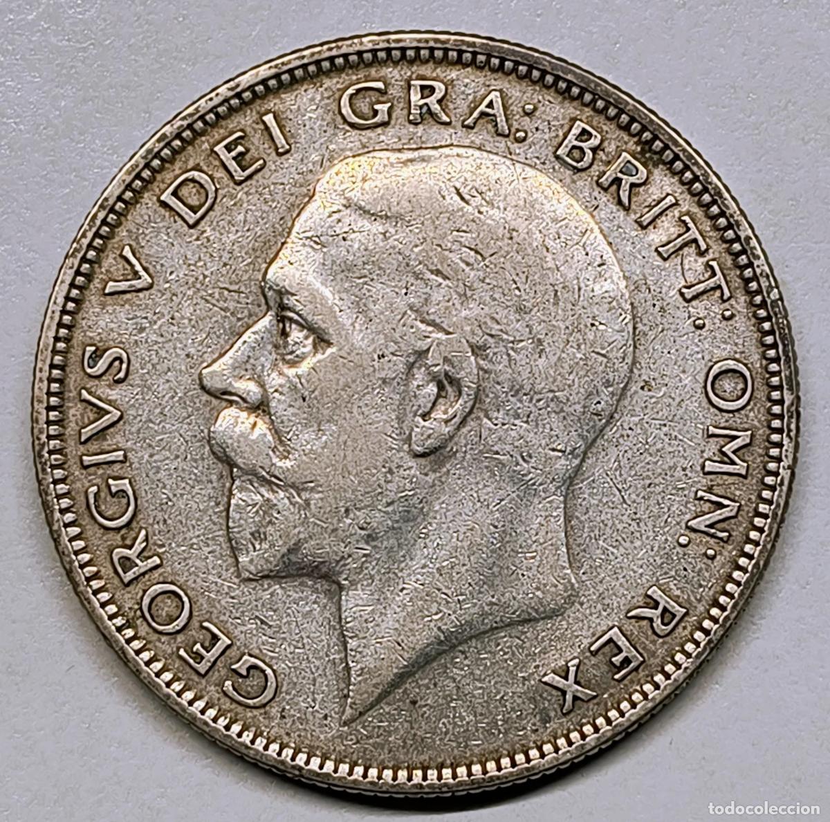 Moedas antigas da Europa: Half Crown George V 1936 Reino Unido