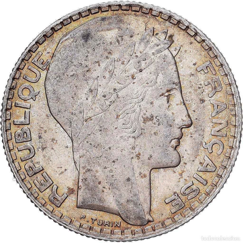 Old Coins of Europe: [#1509905] Francia, 10 Francs, Turin, 1929, Paris, Plata, EBC, KM:878