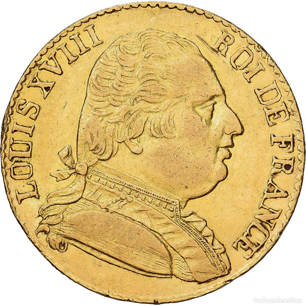 Alte M&uuml;nzen aus Europa: [#1509902] Francia, 20 Francs, 1815, London, Oro, MBC, KM:1