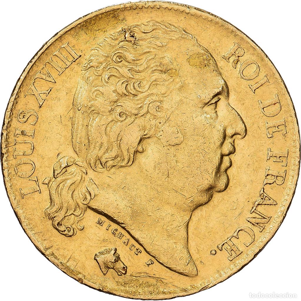 Alte M&uuml;nzen aus Europa: [#1509904] Francia, Louis XVIII, 20 Francs, Louis XVIII, 1817, Paris, Oro, BC+, KM:712.1