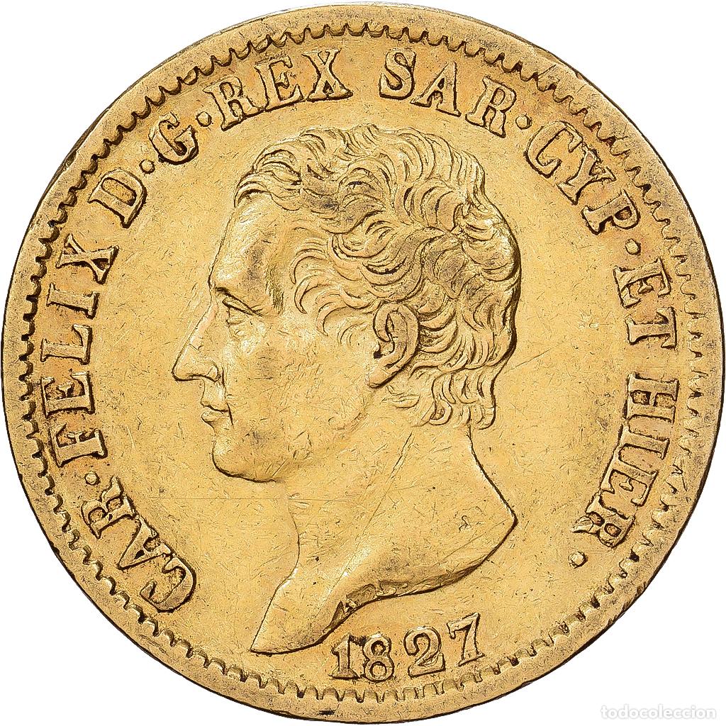 Monedas antiguas de Europa: [#1509898] Estados italianos, SARDINIA, Carlo Felice, 20 Lire, 1827, Torino, Oro, MBC+