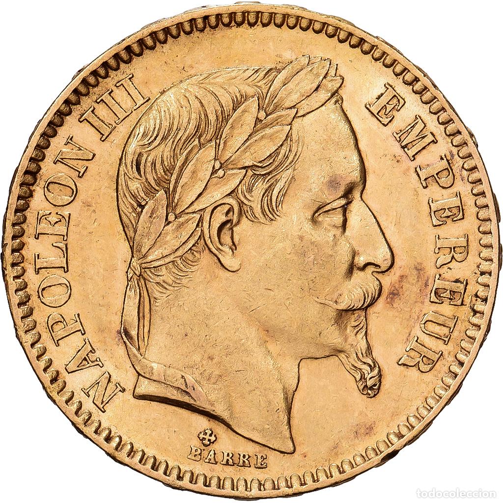 Monedas antiguas de Europa: [#1509900] Francia, Napoleon III, 20 Francs, Napol&eacute;on III, 1866, Strasbourg, Oro, EBC