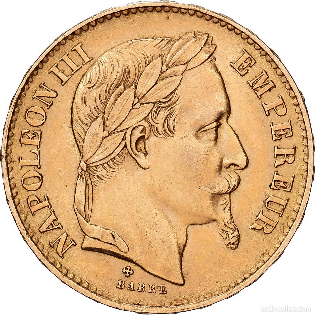 Monedas antiguas de Europa: [#1509903] Francia, Napoleon III, 20 Francs, Napol&eacute;on III, 1868, Strasbourg, Oro, EBC