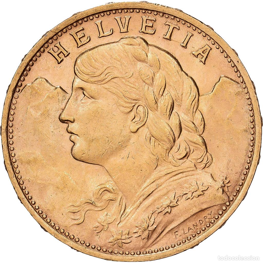 Monedas antiguas de Europa: [#1509944] Suiza, 20 Francs, 1922, Bern, Oro, EBC, KM:35.1