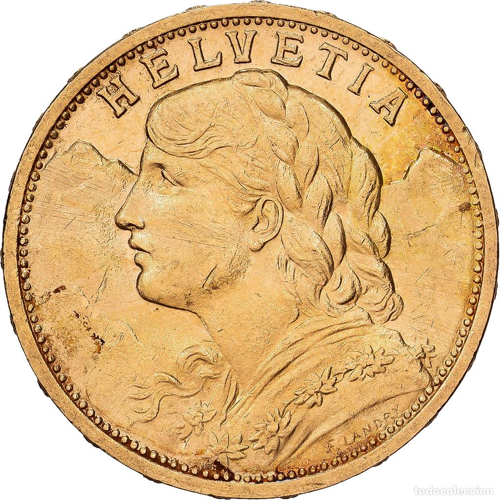 Monedas antiguas de Europa: [#1509943] Suiza, 20 Francs, 1909, Bern, Oro, EBC, KM:35.1