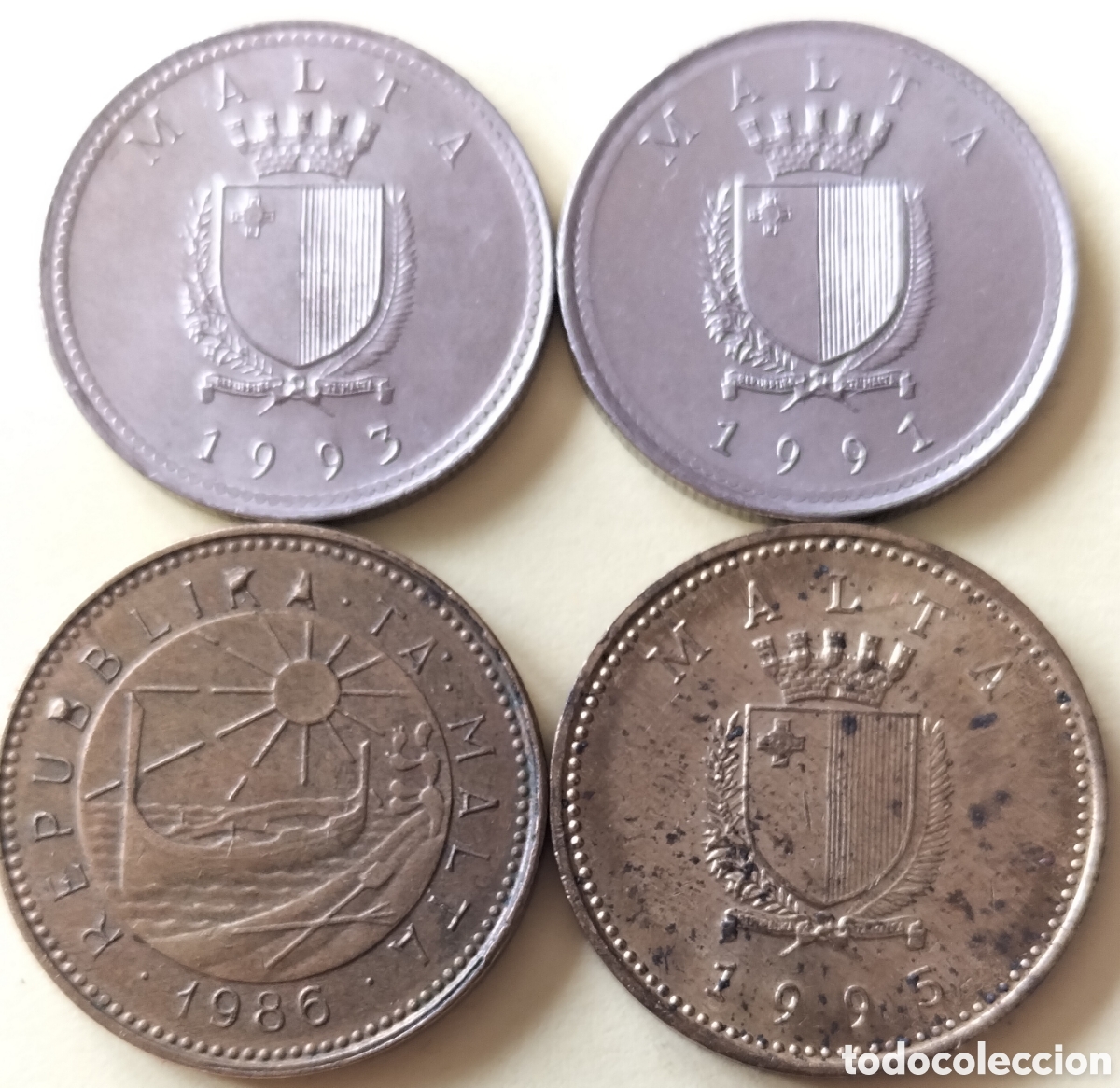 Monnaies anciennes de Europe: Lote 4 Monedas Distintas Malta.