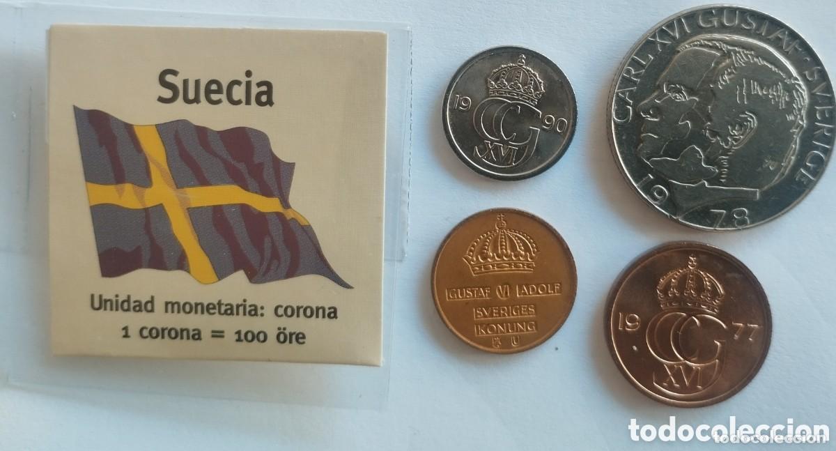 Monedas antiguas de Europa: LOTE DE CUATRO MONEDAS SUECIA, 1 ORE 1970-5 ORE 1977 -10 ORE 1990 Y 1 CORONA 1978 SC EN BLISTER.