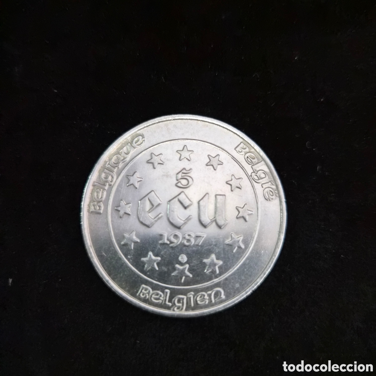 Monedas antiguas de Europa: Moneda de 5 ECU de plata B&eacute;lgica 1987