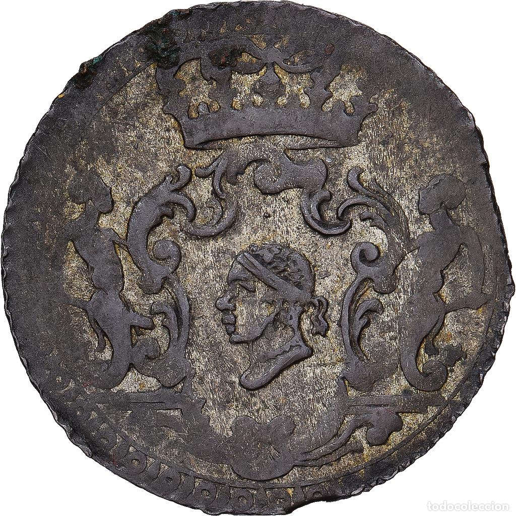 Monedas antiguas de Europa: [#1545173] Corsican Republic, Pascal Paoli, 4 Soldi, 1765, Murato, Vell&oacute;n, MBC, Gadoury:7